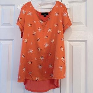 🦋3for$10🦋 Coral colored cold-shoulder top